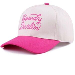 Howdy Darlin’ Pink & White Trucker Hat | Western Cowgirl Cap